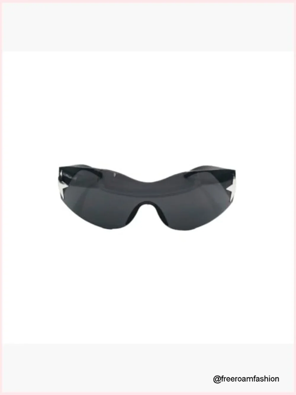Rimless Y2K Wrap Around Oversized Frameless Trendy Sunglasses